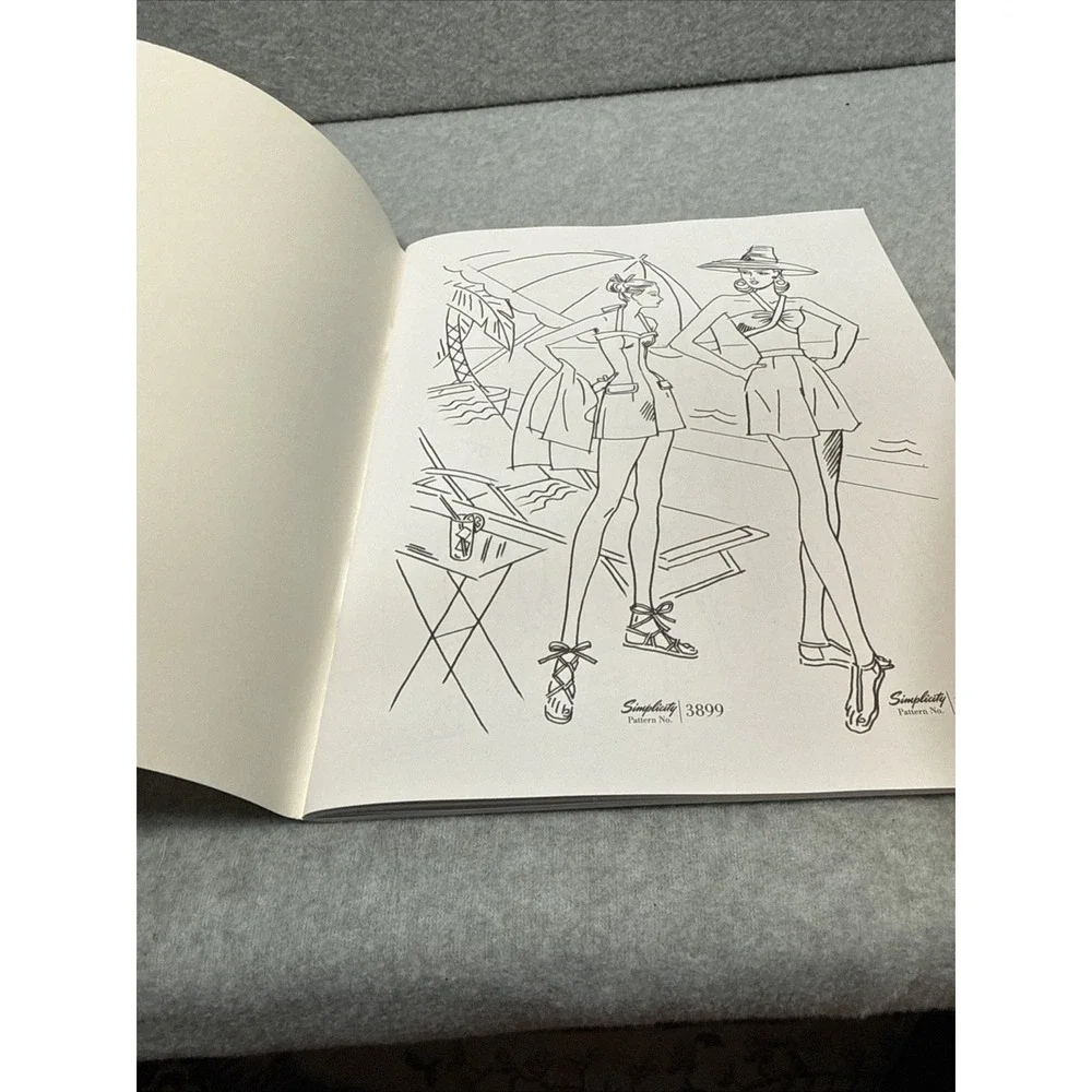New Fashion Simplicity Sewing Vintage Pattern Clothing Store Adult Coloring Book